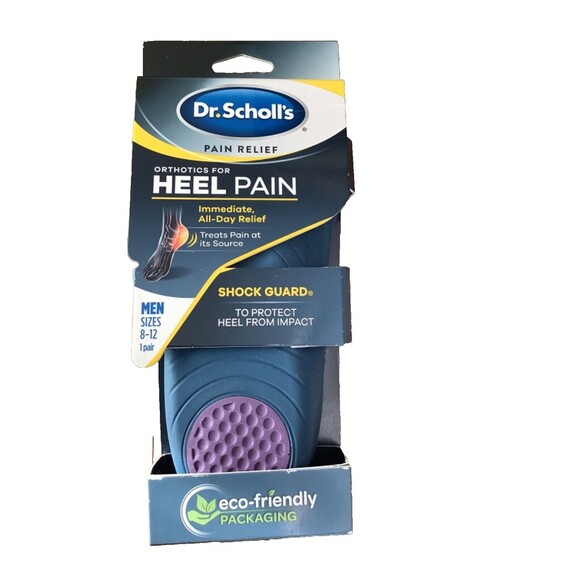 Dr. Scholl's Orthotics for Heel Pain~Shoe Inserts/Shock Guard~Mens size 8-12 NEW - Picture 1 of 2